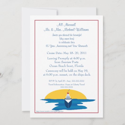 Huwelijksreis Jubileum Belofte Vernieuwing - Zonso Kaart (Achterkant)