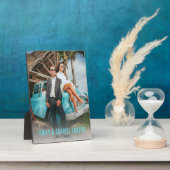 Huwelijksreis Koppel Foto Aandenken Fotoplaat (Zijkant)