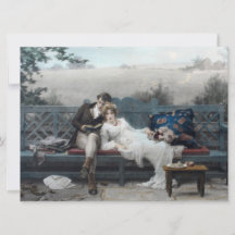 Huwelijksreis (man en vrouw op een bank)