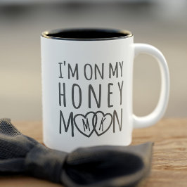 Huwelijksreis Monogram Koffiemok voor de Bruidegom Tweekleurige Koffiemok