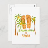 Huwelijksreis op Aruba Briefkaart (Voorkant / Achterkant)