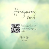 Huwelijksreis Plezier | Minimalistisch Script QR c Raamsticker (Vel 3)