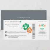 Huwelijksreis Reis Informatie Instapkaart Kaart (Voorkant / Achterkant)