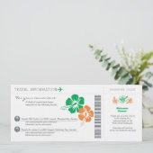 Huwelijksreis Reis Informatie Instapkaart Kaart (Staand voorkant)