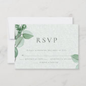 Huwelijksreis RSVP | Elegante Waterverf Eucalyptus (Voorkant)