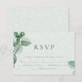 Huwelijksreis RSVP | Elegante Waterverf Eucalyptus (Voorkant / Achterkant)