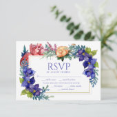Huwelijksreis RSVP | Happiness Waterverf Floral (Staand voorkant)