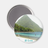Huwelijksreis, St Lucia Magnet (Voorkant / Achterkant)