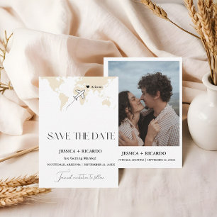 Huwelijksreis Thema Bewaar de datum Save The Date