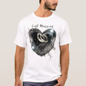 Huwelijksreis Trouwringen Binnen Hart Gevormd T-shirt (Voorkant)