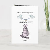 Huwelijksreis uitnodigingen en dankkaarten (Achterkant)