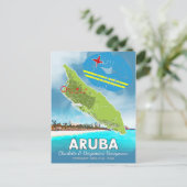 Huwelijksreis Vakantieherinneringen Aruba Eiland K Briefkaart (Staand voorkant)