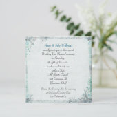 huwelijksreis verlenging ouderwetse bloemengrens kaart (Staand voorkant)