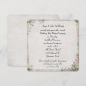 huwelijksreis verlenging ouderwetse bloemengrens kaart (Voorkant / Achterkant)