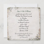 huwelijksreis verlenging ouderwetse bloemengrens kaart (Voorkant)