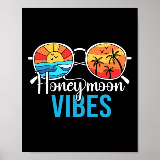 Huwelijksreis Vibes Couples Vakantie Bruid Gro Poster (Voorkant)