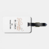 Huwelijksreis Vibes Huwelijksgeschenk Bagagelabel (Achterkant horizontaal)