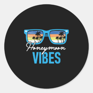 Huwelijksreis Vibes - Huwelijksreis Vakantie Weddi Ronde Sticker