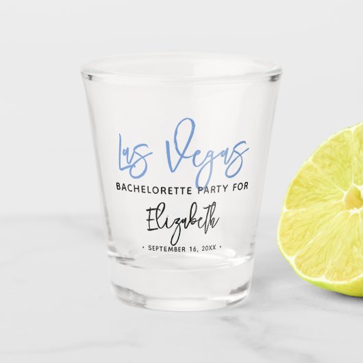 Huwelijksreis vrijgezellenfeest shot glas (Voorkant)