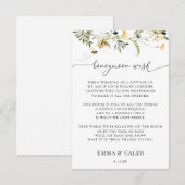 Huwelijksreis Wens Bij en Wilde Bloemen Enclosure  Kaart (Voorkant / Achterkant)