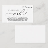 Huwelijksreis Wens, Cadeaus in Cash Wishing Well Informatiekaartje (Voorkant / Achterkant)