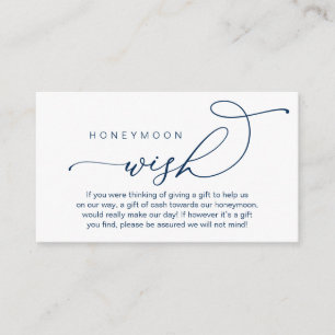 Huwelijksreis Wens, Cadeaus in Cash Wishing Well Informatiekaartje