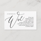Huwelijksreis Wens, Cash, Moderne Elegantie Informatiekaartje (Voorkant)