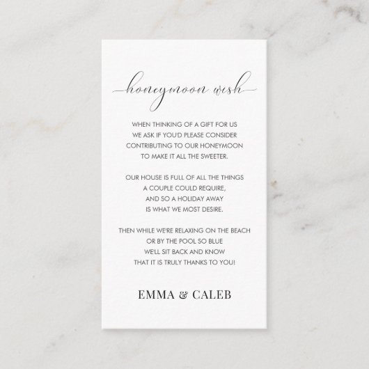 Huwelijksreis Wens Fonds Bijlage Kaart (Voorkant)