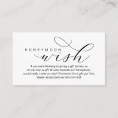 Huwelijksreis Wens, Moderne minimale elegantie Informatiekaartje (Voorkant)
