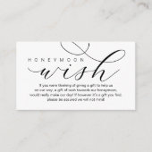 Huwelijksreis Wens, Moderne minimale elegantie Informatiekaartje (Voorkant)