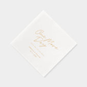 Huwelijksrepetitie diner één dag extra script folie servetten (Rechts)