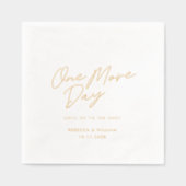 Huwelijksrepetitie diner één dag extra script folie servetten (Voorkant)