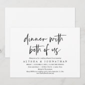 Huwelijksrepetitie diner met ons beiden kaart (Voorkant / Achterkant)