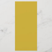 Huwelijksrepetitie diner, romantisch geel goud menu (Achterkant)