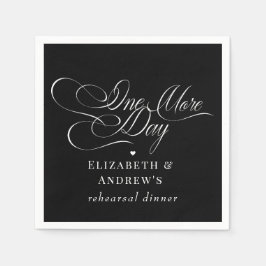 Huwelijksrepetitie diner servet