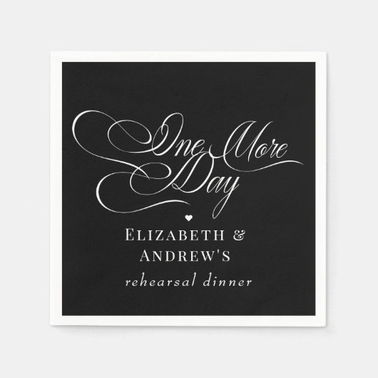 Huwelijksrepetitie diner servet (Voorkant)