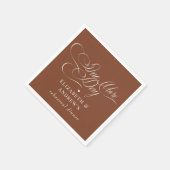 Huwelijksrepetitie diner servet (Hoek)