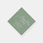 Huwelijksrepetitie diner servet (Hoek)