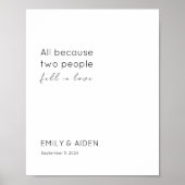 Huwelijksrepetitie Diner Verlovingsfeestbord Poster (Voorkant)