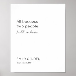 Huwelijksrepetitie Diner Verlovingsfeestbord Poster