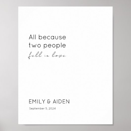 Huwelijksrepetitie Diner Verlovingsfeestbord Poster (Voorkant)