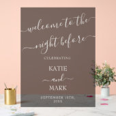 Huwelijksrepetitie Diner Welkom Black Frosted Acryl Bord (Huwelijk)