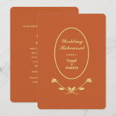 Huwelijksrepetitie en diner uitnodiging (Voorkant / Achterkant)