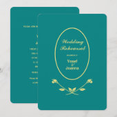 Huwelijksrepetitie en diner uitnodiging (Voorkant / Achterkant)