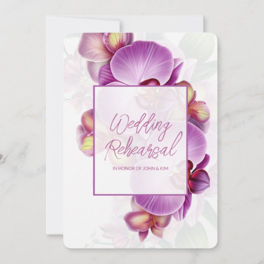 Huwelijksrepetitie en diner uitnodiging (Voorkant)