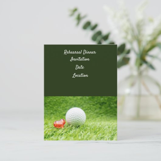 Huwelijksrepetitie Trouwdiner Uitnodiging   (Staand voorkant)