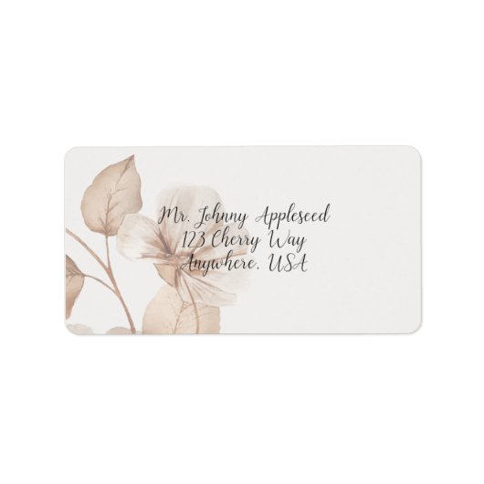 Huwelijksretouradreslabels Rustic Romance Etiket (Voorkant)