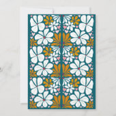 Huwelijksretro bloemen Groovy jaren 70 Boho Kaart (Achterkant)