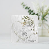 huwelijksribbon hart in damesverband save the date (Staand voorkant)