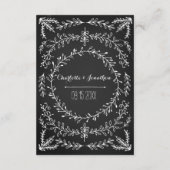 Huwelijksrichting Kaarten  schoolbord (Achterkant)